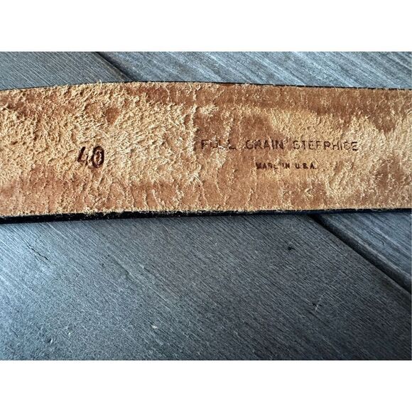 Cicada‎ Engraved Genuine Steerhide Tooled Leather Brown Belt. Made in USA… - Picture 8 of 12